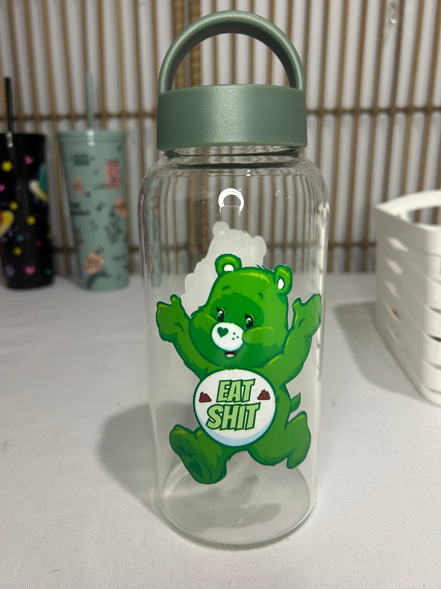 Swear Bear Glass Bottle