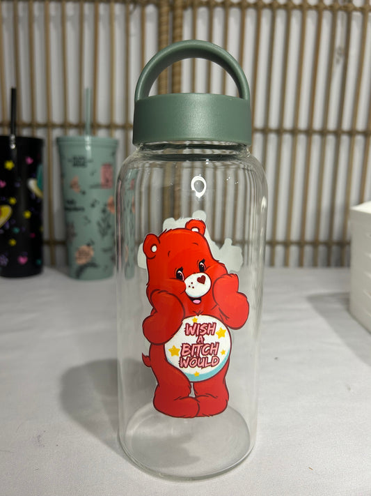 Swear Bear Glass Bottle