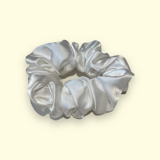 ‘Snow’ Mini Satin Scrunchie